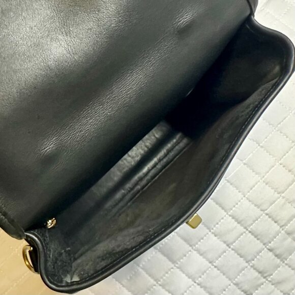 Coach Vintage 1998 Court Bag Black Gold HUNGARY 9870 Hang Tag Crossbody Strap - Picture 14 of 15